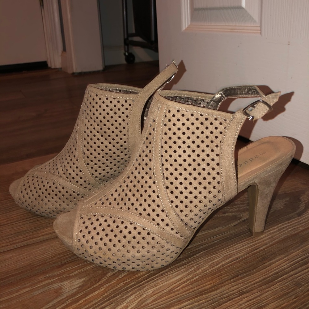 Madden Tan Open Toe Heels